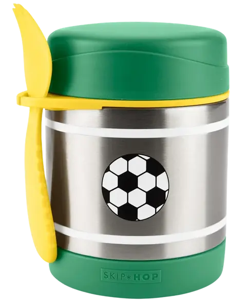 SKIP HOP Spark Style Termoska na jídlo se lžičkou/vidličkou Fotbal, 3r+ 325 ml