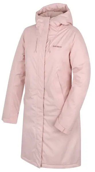Husky  Narvik L light pink, L - plus Dámsky hardshellový plnený kabát