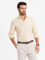 Ombre Pastel cotton men's oxford shirt - bright yellow
