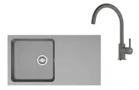 Franke Sety - Kuchynský set T120Š, tectonitový drez OID 611 a batéria FC 6018.084, sivá/sivý kameň 143.0687.379