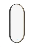 Nimco Zrcadla - Zrcadlo s LED osvětlením, 50x100 cm, dotykový senzor, černá ZPC 32004LVX-90