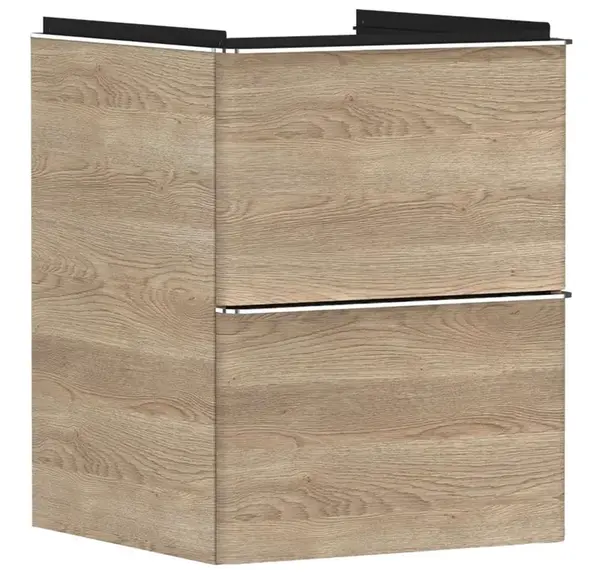 Hansgrohe Xelu Q - Umývadlová skrinka, 63x48x50 cm, 2 zásuvky, prírodný dub/chróm 54021000