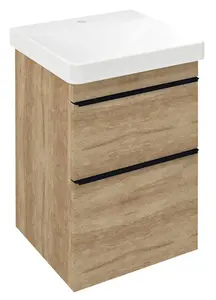 Sapho Sitia - Umývadlová skrinka 70x46x44 cm, 2 zásuvky, dub alabama SI050-2222