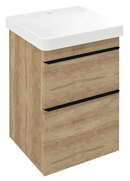 Sapho Sitia - Umývadlová skrinka 70x46x44 cm, 2 zásuvky, dub alabama SI050-2222