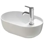 Duravit Luv - Umývátko na desku, 42x27 cm, bez přepadu, s otvorem pro baterii, WonderGliss, bílá/matná šedá 03814223001