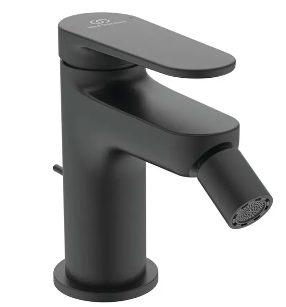 Ideal Standard Cerafine Nuovo - Bidetová baterie s výpustí, hedvábná černá BD775XG