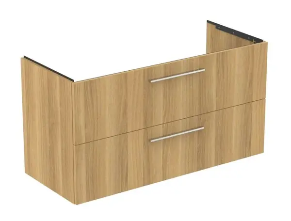 Ideal Standard i.Life B - Umyvadlová skříňka, 63x120x51 cm, 2 zásuvky, levá, přírodní dub T5586NX