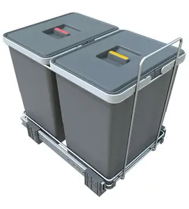 Elletipi Ecofil - Vstavaný odpadkový kôš, delený, 36 l PF01 34B2