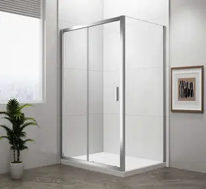 Polysan Easy Line - Sprchový kout, 100x80 cm, chrom/čiré sklo EL1015EL3215