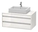 Duravit Ketho - Umývadlová skrinka 50x100x55 cm, 2 zásuvky, lesklá biela KT665502222
