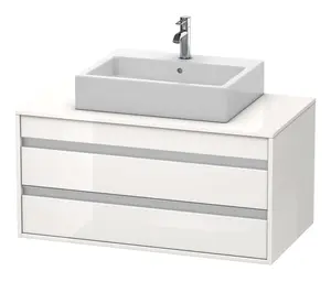 Duravit Ketho - Umývadlová skrinka 50x100x55 cm, 2 zásuvky, lesklá biela KT665502222
