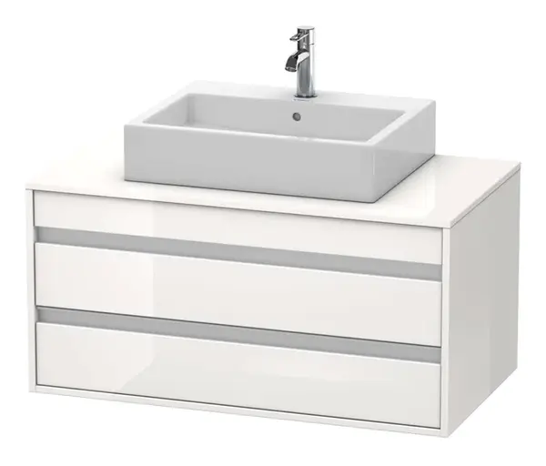 Duravit Ketho - Umývadlová skrinka 50x100x55 cm, 2 zásuvky, lesklá biela KT665502222