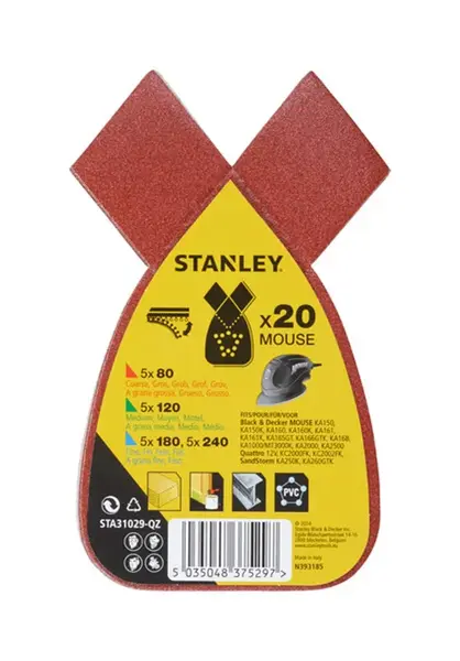 Stanley Príslušenstvo - 25-dielna súprava brúsnych papierov STA31029-QZ