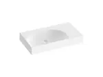 Ravak Lite - Umývadlo 80x45 cm, bez prepadu, bez otvoru na batériu, biela XJXP1380001