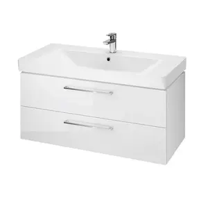 Cersanit Lara - Skrinka s umývadlom, 46x99x45 cm, 2 zásuvky, biela S801-330-DSM