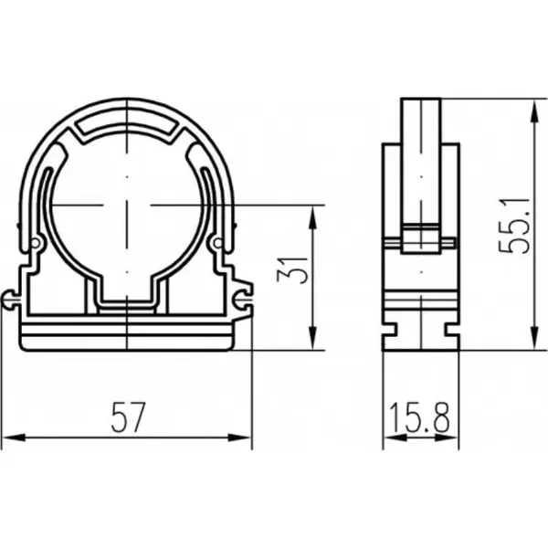 Příchytka D 35 + T s maticí, 5000 ks, 50 ks