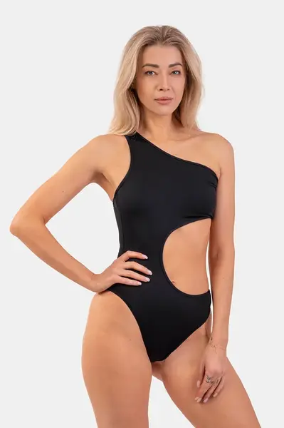 Nebbia Asymmetric monokini na jedno rameno 459 , černá, M