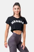 Nebbia Volný Fit & Sporty crop top 583 , černá, L