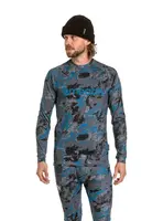 Pánské termo tričko meatfly avery šedá/modrá s