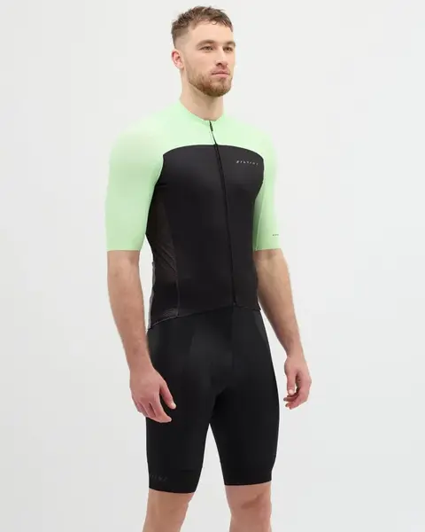 Pánský cyklistický dres silvini stelvio černá/zelená m