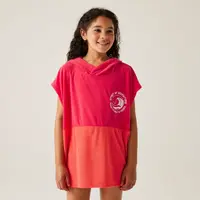 Dětské ručníkové pončo regatta towel robe ii růžová 5-9