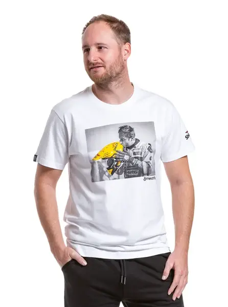 Meatfly pánské tričko Big Shock Kiss White | Bílá | Velikost XXL | 100% bavlna