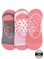 Meatfly ponožky Low Socks Triple Pack Pink Stripe | Růžová | Velikost One Size