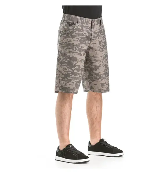 Meatfly kraťasy Bobber 17 C - Light Grey Binary Camo | Šedá | Velikost 28