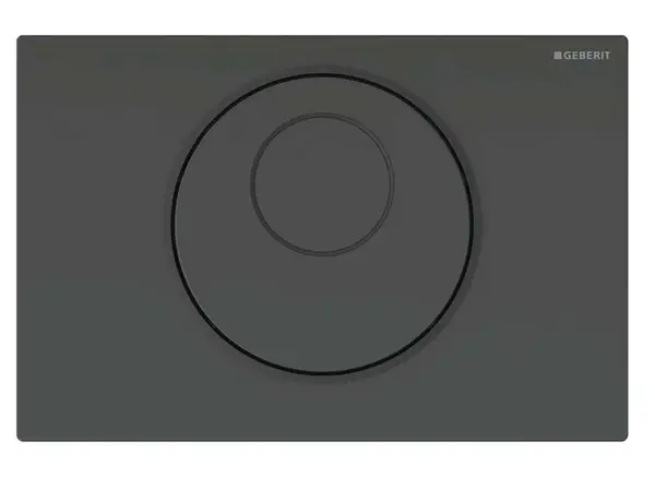 Geberit Sigma10 - Elektronické ovládání splachování, bateriové napájení, easy to clean, matná černá 115.891.DW.6