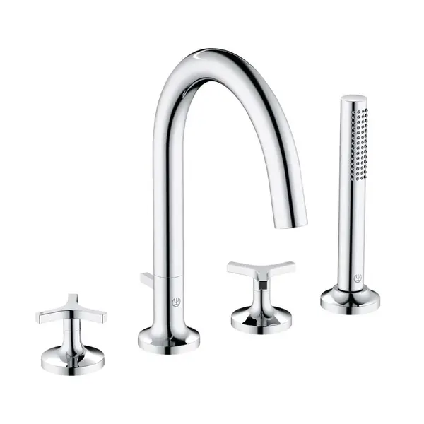 Kludi Nova Fonte - Baterie na okraj vany, 4-otvorová instalace, chrom 204250539