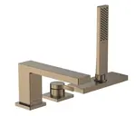 Hansgrohe Tecturis E - Baterie na okraj vany, 3-otvorová instalace, sBox, kartáčovaný bronz 73443140