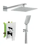 Novaservis Nobless Edge - Sprchový set s podomítkovou baterií, s tělesem, 25 cm, 3 proudy, chrom SADA36051R,0