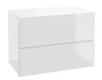 kielle Oudee - Skříňka včetně desky pod umyvadlo 80x55x46 cm, lesklá bílá 50002S820