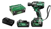 HiKOKI - 18V AKU rázový utahovák, 2x 5,0 Ah Li-Ion, nabíječka WR18DHWPZ