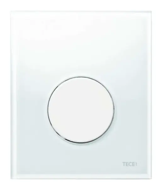Tece TECEloop - Ovládání splachování pisoáru, bílé sklo/bílá 9242650
