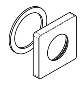 Hansgrohe - Krycí rozeta, matná černá 93161670