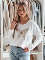 Bluzka damska one size oversize FLOFLY biała Dstreet