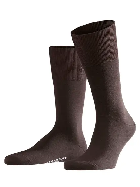 FALKE Ponožky 'Airport'  čokoládová / biela