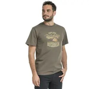 Bushman Pánské tričko Coben, hnědé M