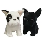 Plyšový Bull-Dog černo/bílý a černý  35 cm