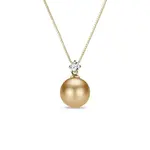 Zlatý přívěsek s diamantem a perlou Jižního Pacifiku KLENOTA