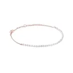 Náramok z ružového zlata so sladkovodnými perličkami KLENOTA