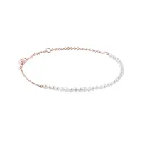 Náramok z ružového zlata so sladkovodnými perličkami KLENOTA