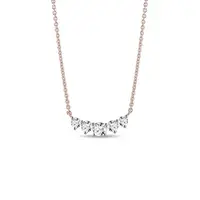 Luxusný náhrdelník z ružového zlata s diamantmi KLENOTA