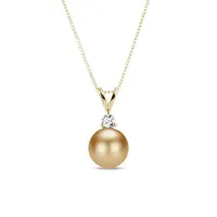 Zlatý náhrdelník s perlou južného Pacifiku a diamantom KLENOTA