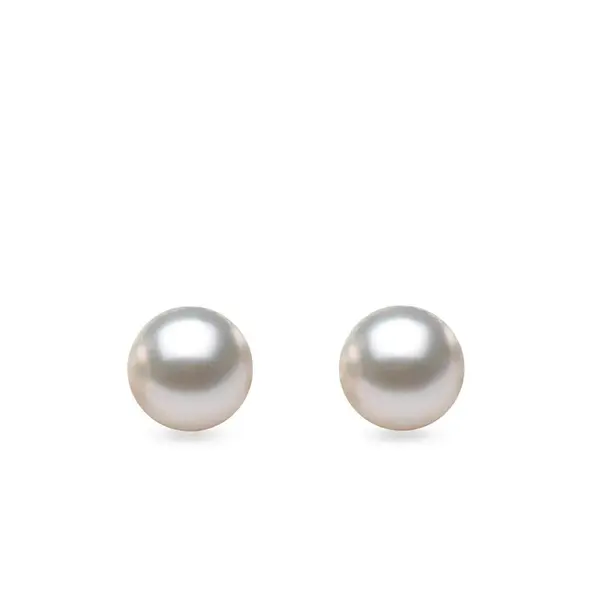 Zlaté náušnice s perlou Akoya KLENOTA