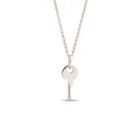 Přívěsek klíček z růžového zlata KLENOTA