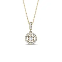 Náhrdelník s brilianty ve žlutém 14k zlatě KLENOTA