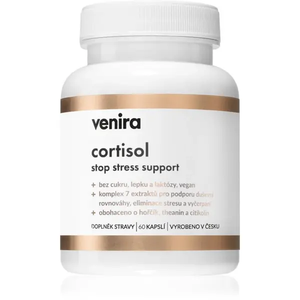 Venira Cortisol Stop Stress Support kapsle pro psychickou pohodu 60 cps