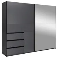 MID.YOU ŠATNÍ SKŘÍŇ S POSUVNÝMI DVEŘM, barvy grafitu, 250/210/62 cm